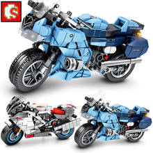 Sembo Blocks Motorcycle City Police Motorbike Model Building Racing Moto Sets Bricks Kids Toy creative Speed Champions Technical 2024 - buy cheap