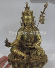 13inch Tibet Buddhism Brass Copper Lotus Padmasambhava Buddha great master Statue 2024 - buy cheap