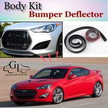 For Hyundai Rohens / Genesis Bumper Lip / Front Spoiler Deflector For TopGear Friends Car Tuning View / Body Kit / Strip Skirt 2024 - buy cheap