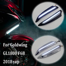 For HONDA Gold Wing 1800 F6B GL1800 2018 2019 2020 2021 Motorcycle Front Lighted Vent Trim LED Turn Signal Kit Chrome or Black 2024 - buy cheap