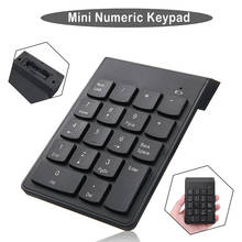 Pohiks-Mini teclado numérico inalámbrico de 2,4 GHz, teclado Digital de 18 teclas, para cajonera de contabilidad, portátil y Notebook, 1 unidad 2024 - compra barato