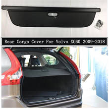 Cubierta para maletero para Volvo XC60 2009-2018 partición cortina de pantalla sombra protección de seguridad de maletero accesorios de Auto negro Beige 2024 - compra barato