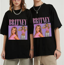 Футболка Britney Spears с красивым фото для женщин, хипстерская хлопковая Повседневная футболка, женские топы с коротким рукавом в стиле Харадзюку, футболка 2024 - купить недорого