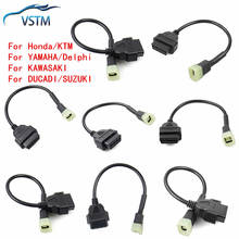 Conector de extensão de motocicleta obd2, mais novo conector para ya * maha 3pin 4pin 6pin, hon * da moto obd, frete grátis 2024 - compre barato