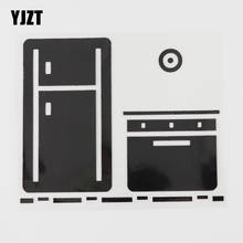 YJZT 15CM×12.2CM Refrigerator Gas Range Car Sticker Household Electric Appliances Vinyl Decal Black/Silver 13E-0006 2024 - buy cheap