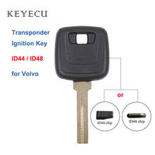 Keyecu-Reemplazo de llave de encendido transpondedor, Chip ID44/ ID48 opcional, FOB para Volvo C70, S70, S90, V90/ S80, S60, V70, XC70, XC90 2024 - compra barato