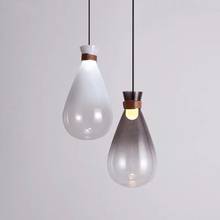 Modern Creative Drift Bottle Glass Pendant Light Simple Gradient Dinning Room LED lights Bedroom Living Room Study Light Fixture 2024 - buy cheap