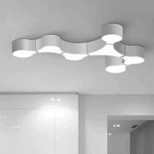 Светодиодный потолочный светильник HAWBOIRRY в форме ячейки, современный минималистичный светильник в форме пазла для гостиной, коридора, балкона, зала, спальни, ресторана, отеля 2024 - купить недорого