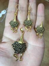 Nueva joyería de oro pájaro del parisino colgante y collares earrins para mujeres, Papuasia Nueva Guinea niñas niños fiesta joyería PNG regalo 2024 - compra barato