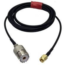 Rg174 uhf so239 fêmea jack para sma macho plug conector reto friso rf cabo jumper trança 4 polegada 10 10 m 2024 - compre barato