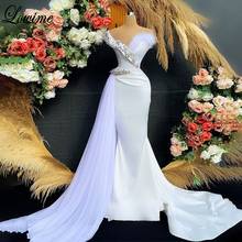 Dubai White Mermaid Prom Dresses 2020 Crystals Sexy Cocktail Party Dresses Haute Couture Red Carpet Gowns Sukienki Wizytowe 2024 - buy cheap