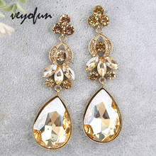 Veyofun Classic Cystal Drop Earrings Wedding Dangle Earrings Fashion Jewelry for Women Gift Wholesale 2024 - buy cheap