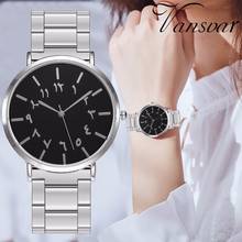 Dropshipping Women Arabic Numbers Watch Casual Fashion Stainless Steel Quartz Wrist Watch Relogio Feminino 2024 - buy cheap