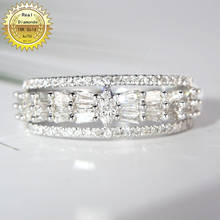 18k gold ring Natural Real 0.5ct Diamond Ring Engagement&Wedding Jewellery have certificate 0032 2024 - купить недорого