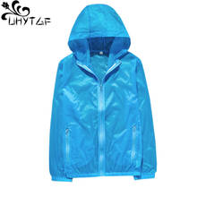 UHYTGF Fashion Lovers Sun Protection Clothing UV-Proof Breathable Summer Top Jacket Hooded Outdoor Thin 3XL Loose Size Coat 1054 2024 - buy cheap