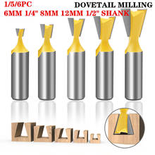 Dovetail Milling Cutters Quality Router Bit Cutter For WoodWorking Tools - 6mm 1/4" 8mm 12mm 1/2" Shank  Wood WorK Bit 2024 - buy cheap