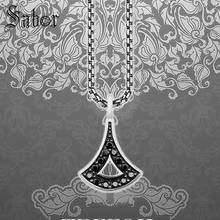 Link Chain Necklace Asian Ornament womens Fashion silver color Jewelry Asia Ethnic Gift For Women Girls Brand New thomas 2024 - buy cheap