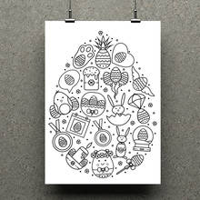 ZhuoAng Easter egg Fruits Clear Stamp / Scrapbook Rubber Stamp / Craft Clear Stamp Card / Seamless Stamp 2024 - buy cheap