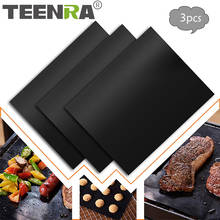 TEENRA-estera para hornear de 40x33 cm, revestimiento reutilizable, resistente al calor, estera para parrilla de barbacoa, estera de recubrimiento antiadherente para horno, hoja para hornear, herramientas para barbacoa 2024 - compra barato