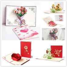 3D Pop UP Cards Father Greeting Card Laser Cut Party Wedding Invitation Postcards with Envelope Valentine's Day Gift 2024 - buy cheap