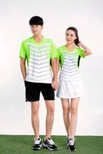 Quick Dry Couple's Badminton Sports Suit For Summer Breathable Sweat Absorption V-Neck Tennis Sets L916SHD 2024 - buy cheap