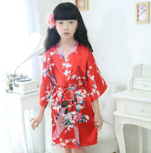 Flower Girl Short Child Sleepwear Nightgown Wedding Robe Night Dress Intimate Lingerie Homewear Casual Kimono Bathrobe Gown 2024 - buy cheap