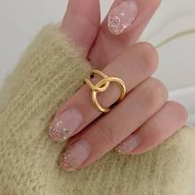Anillos de dedo con diseño personalizado para mujer, joyería de moda, anillo Irregular de Color dorado y plateado, regalo de joyería 2024 - compra barato