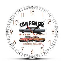 Car Rental Custom Business Logo Wall Clock Car Rental Office Decor Wall Art Garage Wall Watch Personalized Mechanic Drivers Gift 2024 - buy cheap