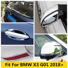 Chrome Exterior Refit Kit For BMW X3 G01 2018 - 2020 Door Handle Bowl / Rear Fog Lamps / Rain Eyebrow / Window Wiper Cover Trim 2024 - buy cheap