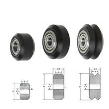 CNC Openbuilds Wheels-rueda redonda pasiva pequeña y grande de plástico POM, rueda de perlin y Tipo V para piezas de impresora 3d, haz C, ranura en V, 10 Uds. 2024 - compra barato