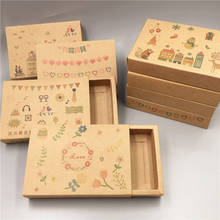 30pcs/Lot Retro Farmhouse Style Kraft Paper Drawer Boxes For Anniversary Candy Chocolate Package Handmade Pull Push Drawer Boxes 2024 - buy cheap