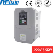 VFD 7.5KW Inverter CNC Spindle Motor Speed Controller 220V 5.5KW/7.5KW 220V 3-Phases Fequency Converter 50Hz to 60Hz 2024 - buy cheap