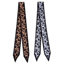 Bandana con estampado de leopardo para mujer, bufanda de seda de marca de lujo, bolso ajustado, diseño de cinta, diadema de estilo urbano, gran oferta 2024 - compra barato