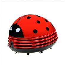 Mini Cute Ladybug Desktop Vacuum Cleaner Dust Collector for Home Office Table Cleaning Brush Mini Size ABS 2024 - купить недорого