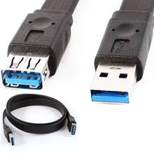 USB extension cable super high-speed USB 3.0 line male to female data synchronization USB 3.0 extension cable flat cable 2024 - buy cheap