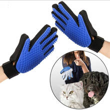 Новая перчатка для груминга кошек, шерстяная перчатка, щетка для вычесывания шерсти домашних животных, расческа, перчатка для собак, очищающая Массажная перчатка для животных 2024 - купить недорого