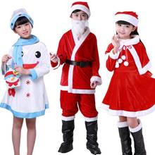 disguise Santa Claus girl costume Tops Pants Costumes Christmas Tops + Pants 2 Boys and Girls cosplay suit costume 2024 - buy cheap