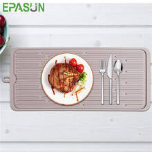 EPASUN Silicone Dish Drain Mat Table Placemat Heat Resistant Sink Place Mat Dish Bowl Pad Nonslip Cup Cushion Kitchenware 2024 - buy cheap