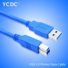 Cable de sincronización de datos USB 3,0, Cable de impresora 0,3/0,5/1/1.8/3/5m para Arduino Blue Brother Canon CyberPower Dell HP Epson Samsung 2024 - compra barato