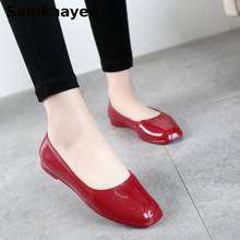 Size 36-40 Womens Flats Rain Shoes Spring Autumn Female Slip-On Loafers Waterproof Sneakers Non-Slip Casual Jelly Zapatos Y15 2024 - buy cheap