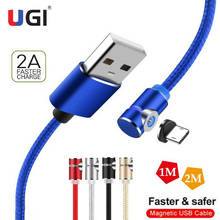 UGI 2A Magnetic Fast Charging Cable Charger USB C Cable Type C Cable Charging Cord Braided Wire LED Light Game Design For IOS 2024 - buy cheap