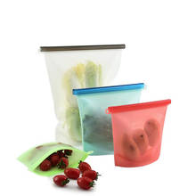 Bolsas de silicona reutilizables para almacenamiento de alimentos, bolsas ecológicas de almacenamiento de frutas para comida fresca, para refrigerador, 3 uds., 500/1000/1500/4000ml 2024 - compra barato