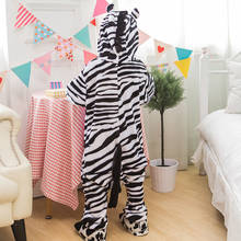 Kigurumi-Pijama de cebra para niños y niñas, ropa de dormir de animales de Anime, mono, disfraz 2024 - compra barato