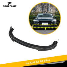 Carbon Fiber Front Bumper Lip Splitters For Audi A7 Sline S7 Sedan 2019 Front Bumper Chin Lip Spoiler 2024 - buy cheap