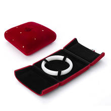 Velet Новый красный браслет упаковка подарочная коробка для ювелирных изделий для роскошных женских сережек обручальные кольца держатель для хранения чехлов для влюбленных 2024 - купить недорого