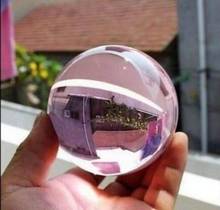 Detalhes da ásia rara natural quartzo rosa esfera mágica cura 40mm + suporte 2024 - compre barato