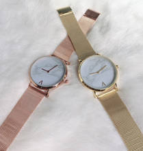 Reloj sencillo de moda para niñas, nuevo diseño, oro rosa, relojes de pulsera de cuarzo de lujo, femenino, 2019 2024 - compra barato