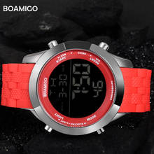 men sport watches military digital watches LED display rubber strap wristwatches BOAMIGO brand luxury gift clock reloj hombre 2024 - buy cheap