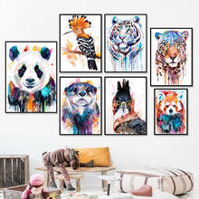 Colorful Lion Tiger Fox Parrot Panda Kids Wall Art Canvas Painting Nordic Posters And Prints Wall Pictures For Living Room Decor 2024 - buy cheap