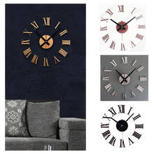 Reloj de pared de acrílico de alta calidad, pegatinas de Roma europeas, bricolaje, reloj de pared de habitación personalizado, creativo, reloj de pared seguro 2024 - compra barato